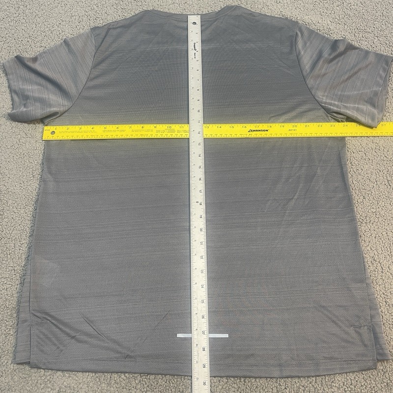 Mens Nike Dri-FIT Running Tee Gray Large AJ7565-085 Reflective Lightweight NWT gallery