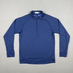 KJUS Mens 1/2 Zip Pullover Size Medium 50 Blue Keano Long Sleeve Midlayer Active
