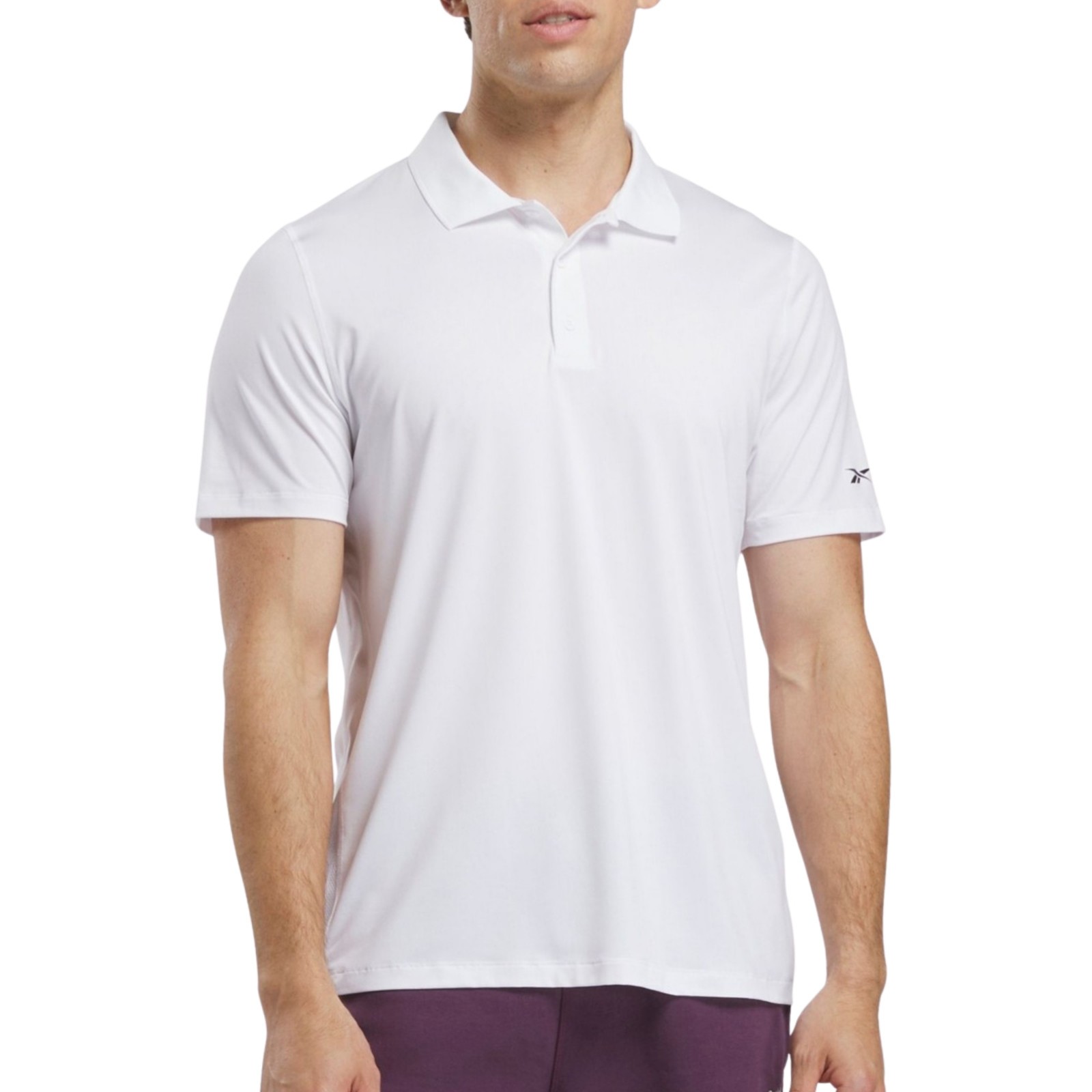 REEBOK Performance Training Polo Golf Shirt sz S Small White gallery