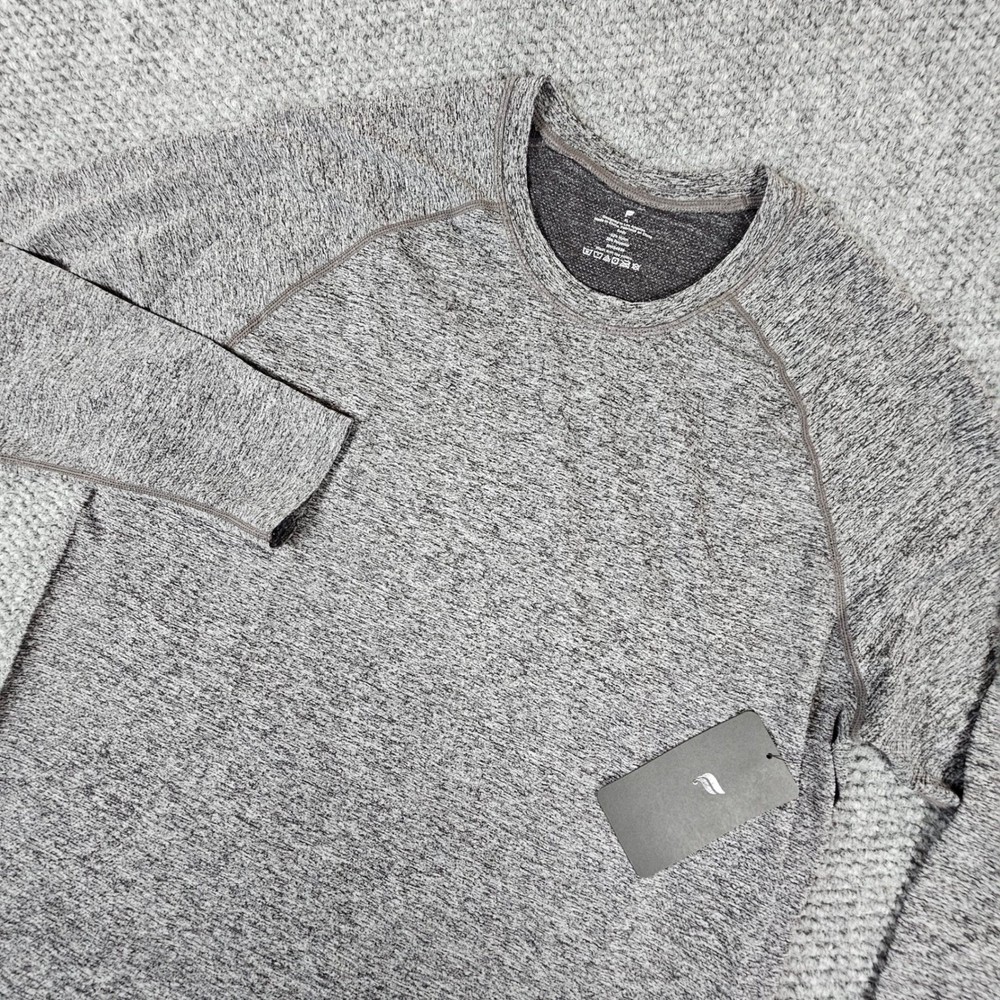 NWT Fabletics Performance Mens Training Day Long Sleeve Tee Grey Heather XL New