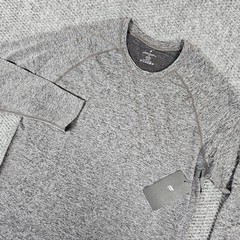NWT Fabletics Performance Mens Training Day Long Sleeve Tee Grey Heather XL New