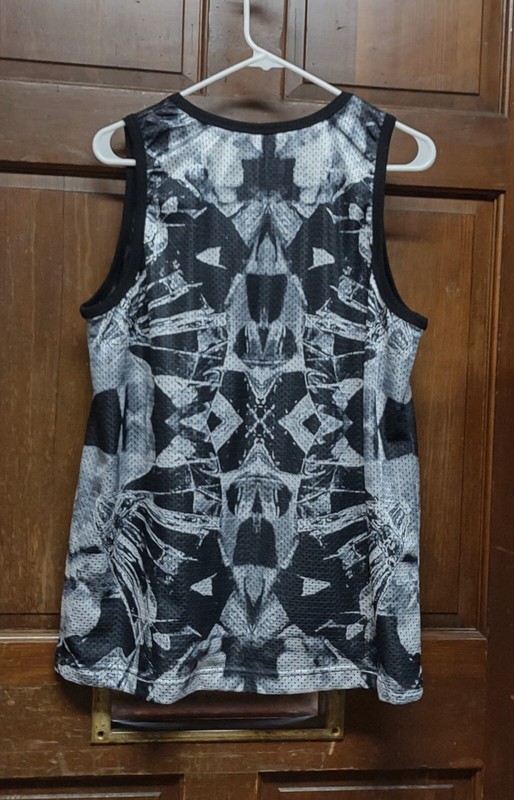 Waimea Black & White Geometric Print #11 Tank Top Jersey Men's Size L gallery