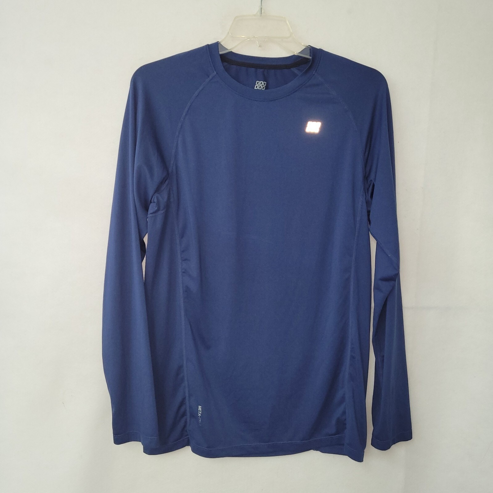 ODODOS Shirt Mens L Tall Blue Long Sleeve Athletic Performance TShirt Meta-Dry gallery