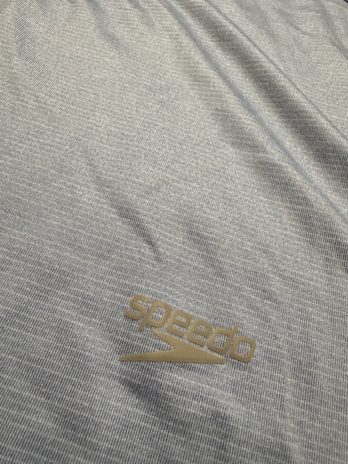 Speedo Mens Blue Polyester UPF 50+ Block The Burn Shirt Outdoors T Shirt Sz XXL gallery