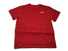 NIKE DRI-FIT All Over Print SEASONAL Men’s Red Graphic Training T-Shirt Sz XXL