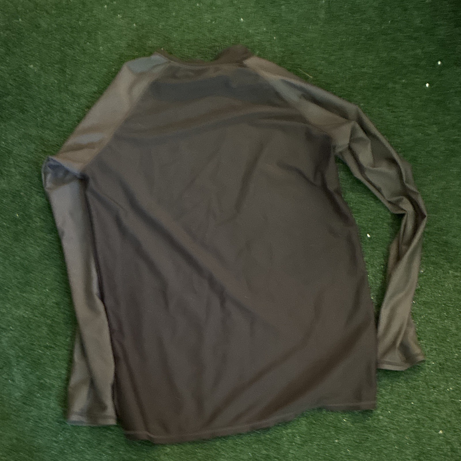 OP Mens Mock Neck Long Sleeve Activewear T-Shirt Black Gray Solid size Large gallery
