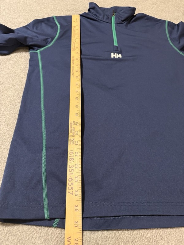 Helly Hansen Dry Charger 1/2 Zip Stretch Pullover Mid Layer Blue Ski Run Men's L gallery