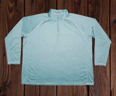 NWOT Fish Hippie Performance Heather Streak Boden 1/4 Zip Pullover Mens 2XL Teal