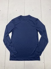 Devops Mens Dark Blue Athletic Long Sleeve Shirt Size Small
