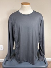 Lululemon Shirt Gray Cotton Blend Neck Long Sleeve Shirt Men’s SEE MEASUREMENTS