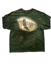 The Mountain USA Flying Eagle Logo Crew Green T-Shirt Mens Short Sleeve XXL 2XL