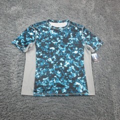 Silver Bait Shirt Mens Large Blue Black Gray Performance UPF 50 Wicking NWT
