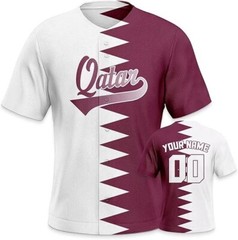 Custom Men/Women Qatar Baseball Jersey Hip Hop Party Birthday Wedding Cosplay
