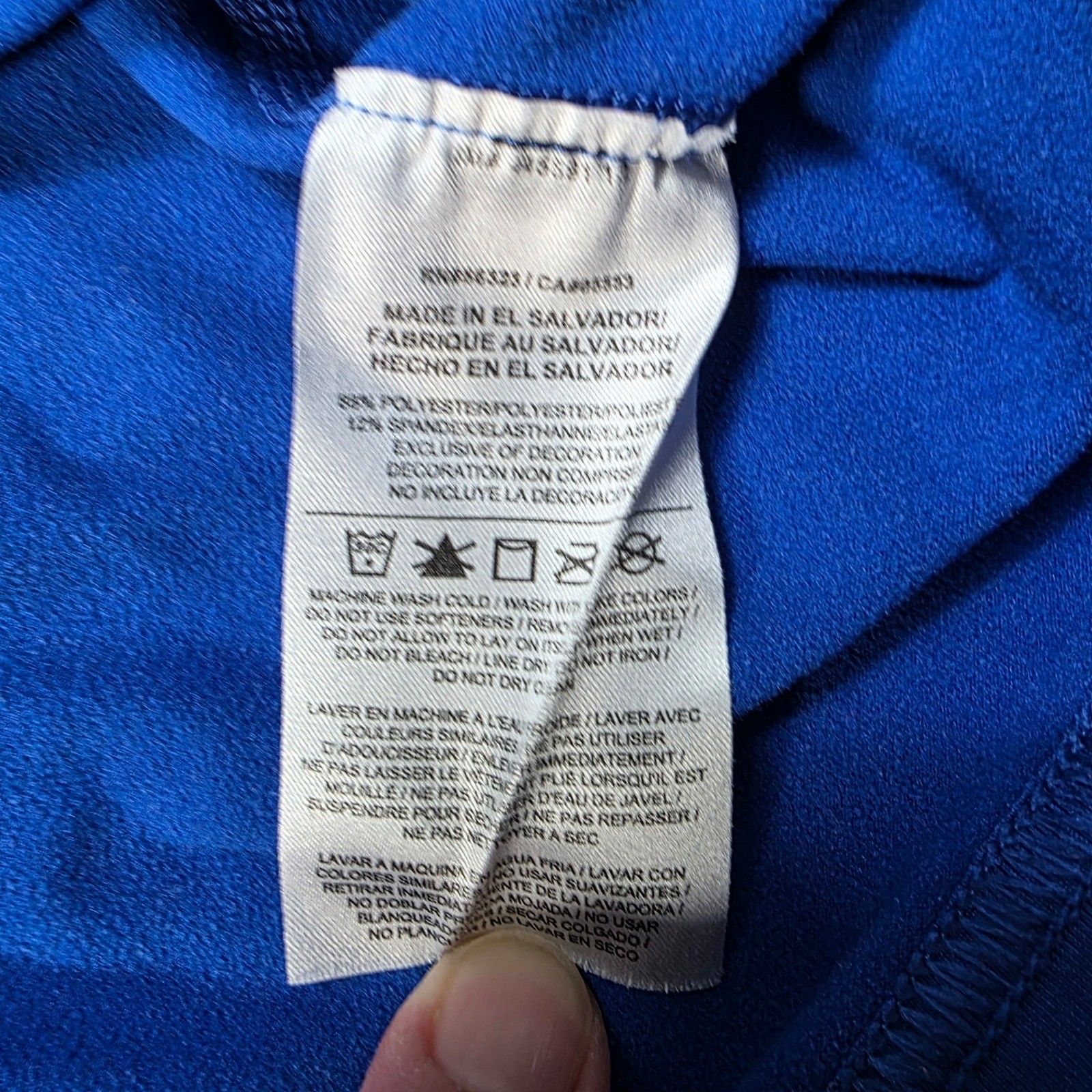 Nike Large Lee Dri Fit LS Mock Neck Athletic Shirt Royal Blue Fitted Fce Lined gallery
