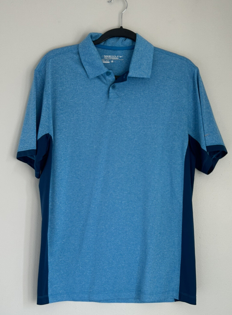 NIKE Golf Dri-Fit Tour Performance Polo Shirt Men’s Medium Blue Victory gallery