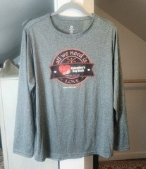 Running Shirt Men M Gray Seattle Event Valentine Day Dash 2017 Green Lake Park
