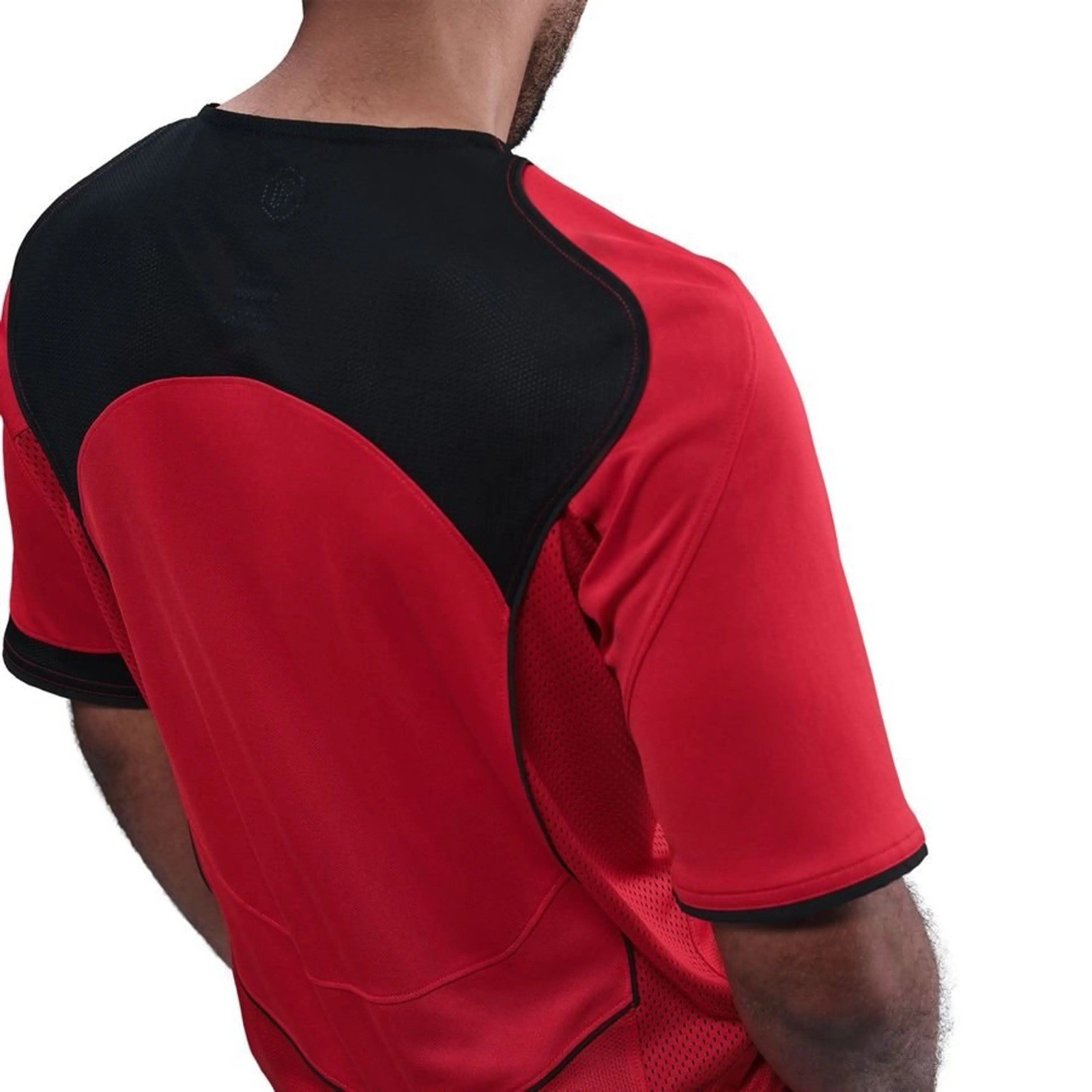 Size M- Nike Total 90 Men's Dri-FIT Short-Sleeve Football Shirt, Gym Red/Black. gallery