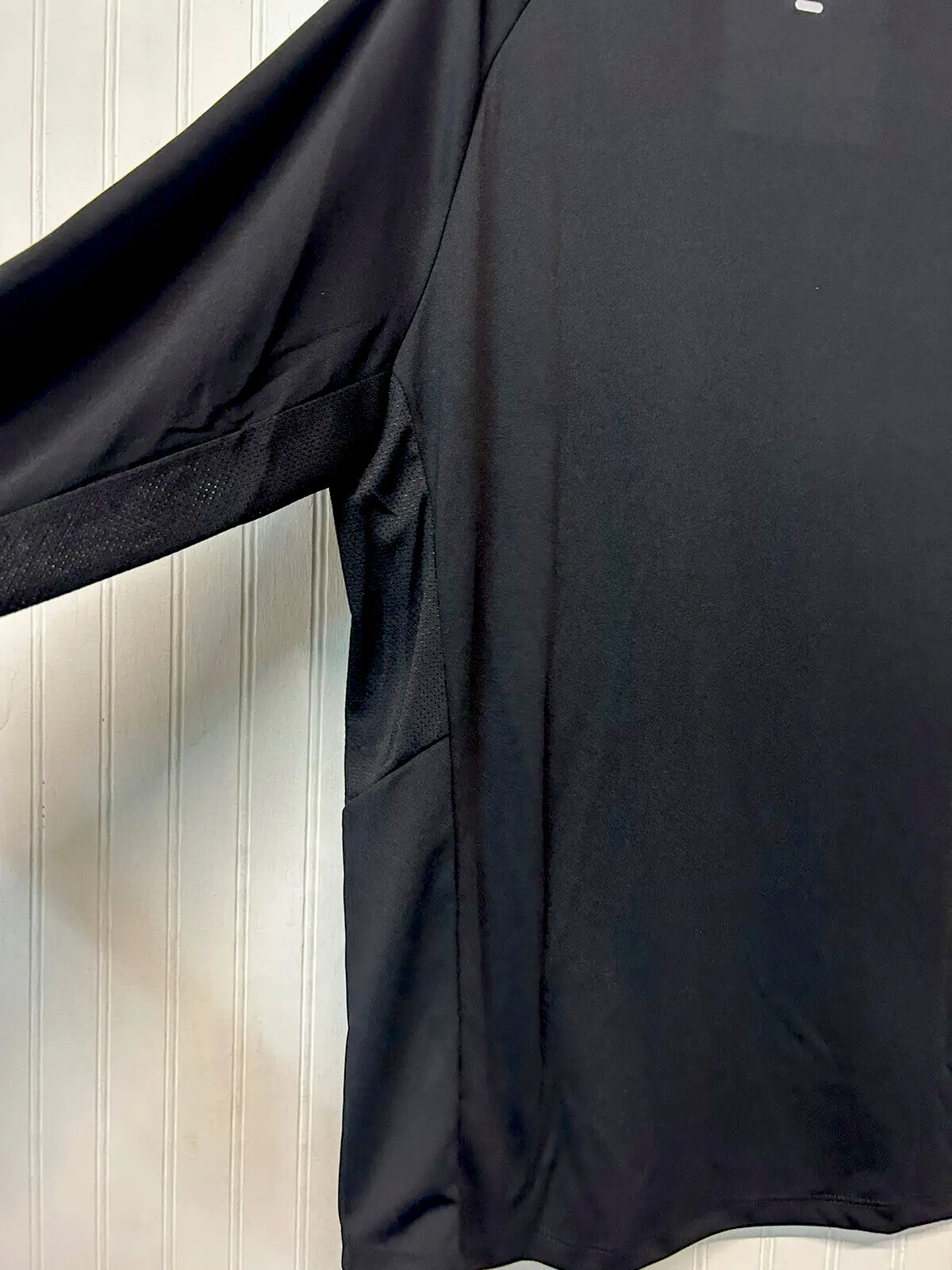 Hodo Sports Top Mens Large Long Sleeve Pullover Solid Black Activewear T-Shirt gallery