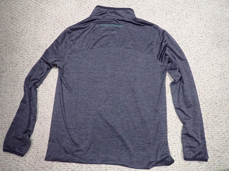 Colosseum Michigan State Spartans Pullover Mens Small Gray Excellent 1/4 Zip Top gallery