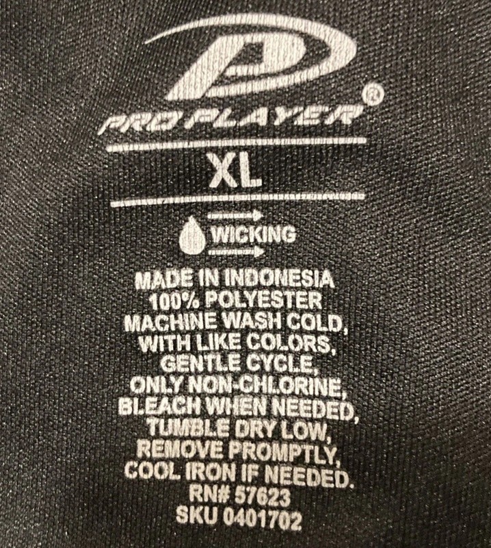 Men’s Pro Player Black Polyester Dri-Fit Short Sleeve Pullover T-Shirt Sz XL gallery