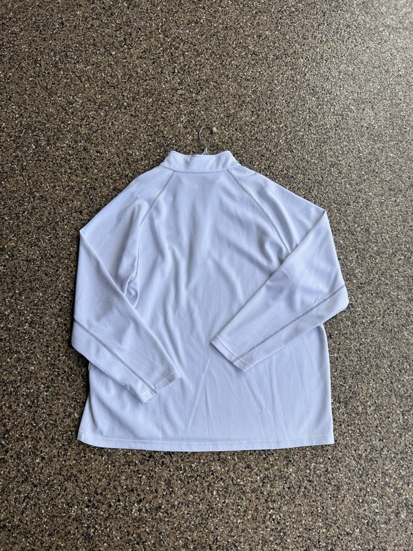 Tri-Mountain branded white quarter-zip pullover. BMW performance driving school. gallery
