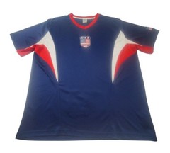 USA Jersey Shirt Men’s Size XL Blue Red White Short Sleeve Rhinox Logo Adult Top