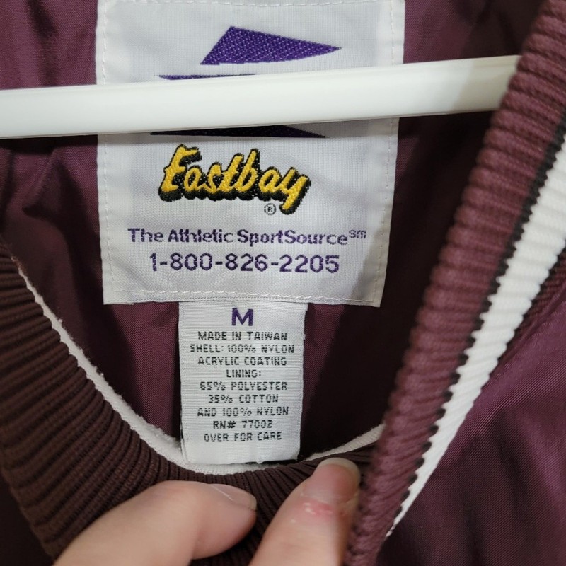 Vintage Eastbay Burgundy Pullover with side zip Medium gallery
