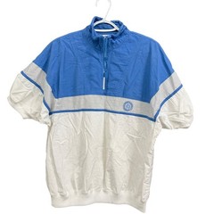 Greenline Sport Vintage Pullover Short Sleeve Blue White L Mens Top
