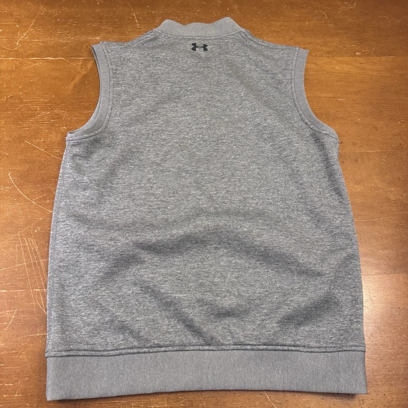 Under Armour Vest Mens Medium Gray 1/4 Zip Sleeveless Golf Activewear gallery