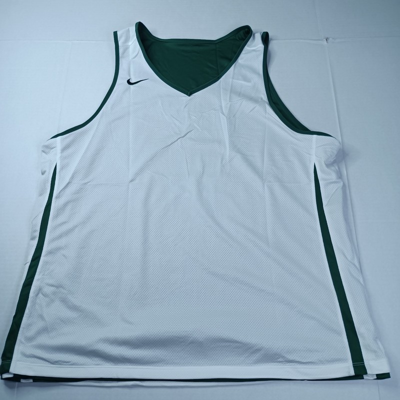 Nike Men’s Practice Basketball Jersey Reversible Green White Size 2XL XXL New gallery