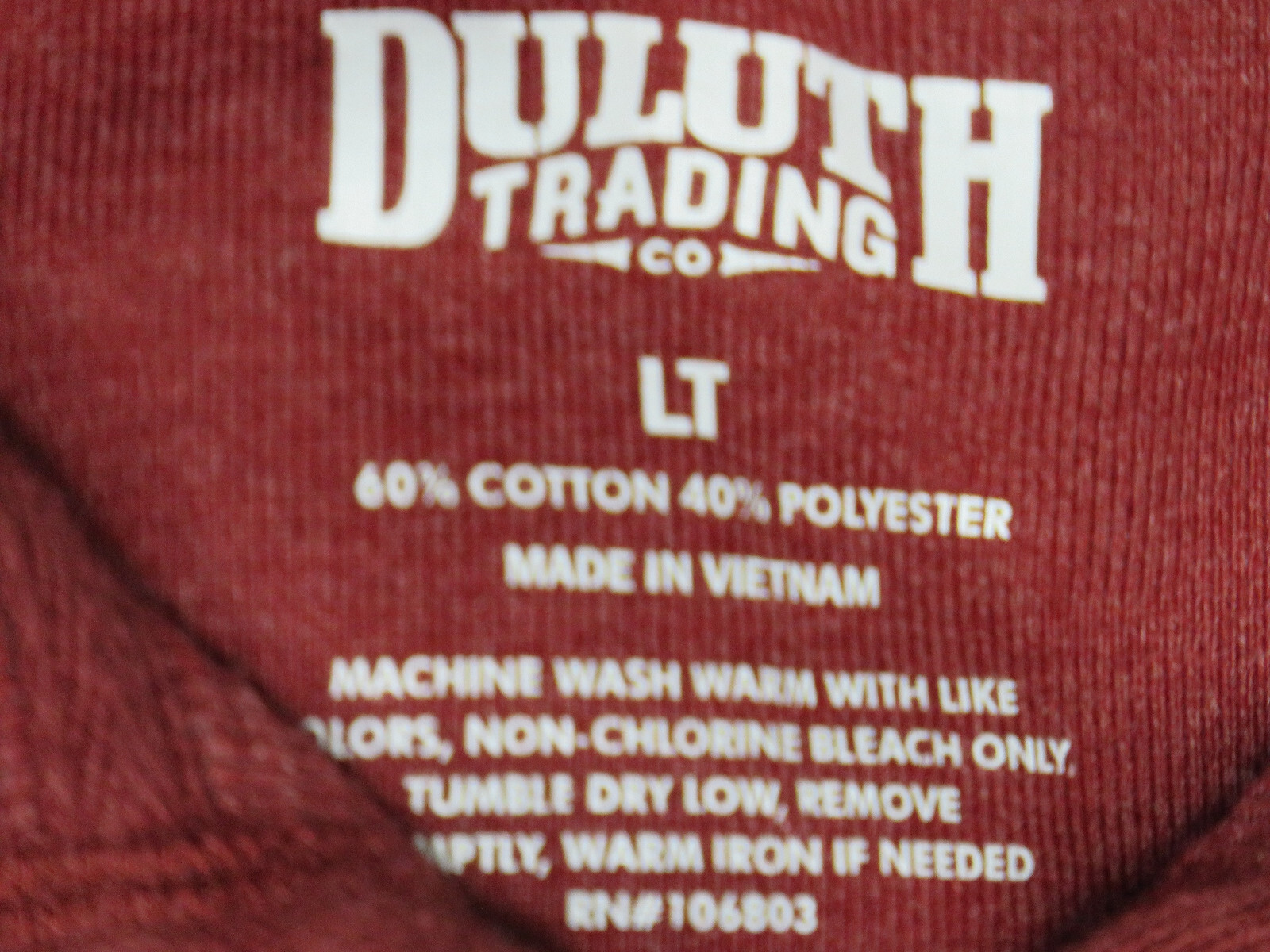 DULUTH TRADING CO MENS SHIRT LT RED BURLY THERMAL BUTTON MOCK NECK 94216 NWOT NE gallery