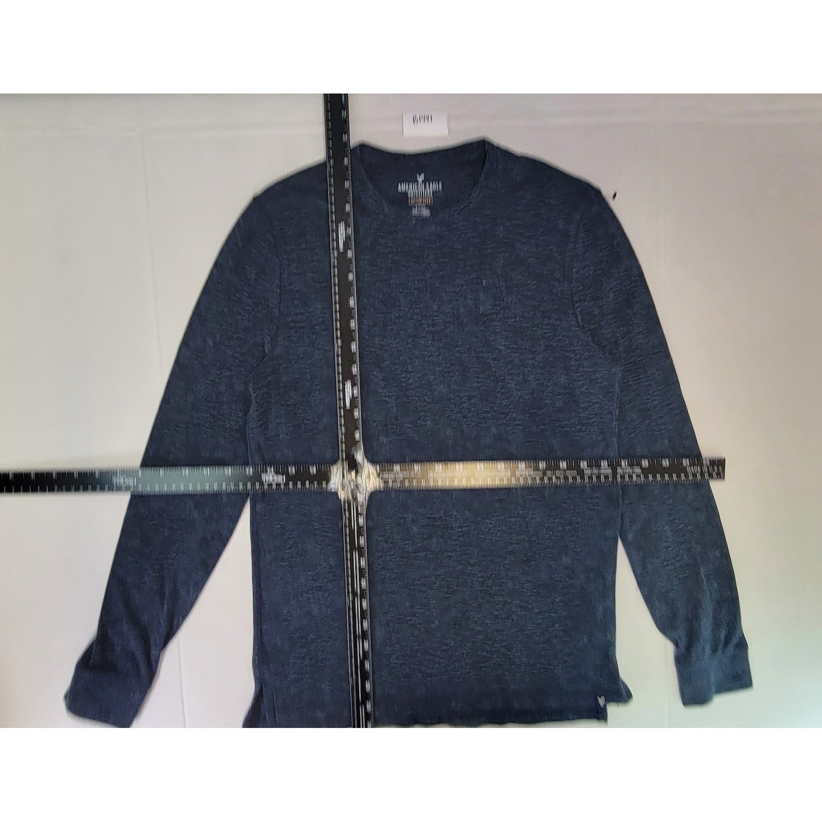 American Eagle Outfitters Active Flex Long Sleeve Shirt Mens S Navy Casual Top gallery