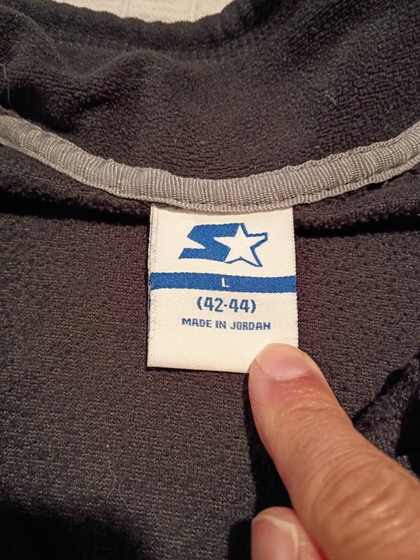 STARTER Men's Size LARGE (42-44) Black Fleece long sleeve 1/4 zip up shirt gallery