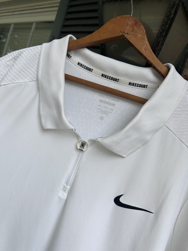 Men’s Nike Court Slam Ultimate Dri-FIT ADV Tennis Stretch White Polo Shirt 2XL gallery