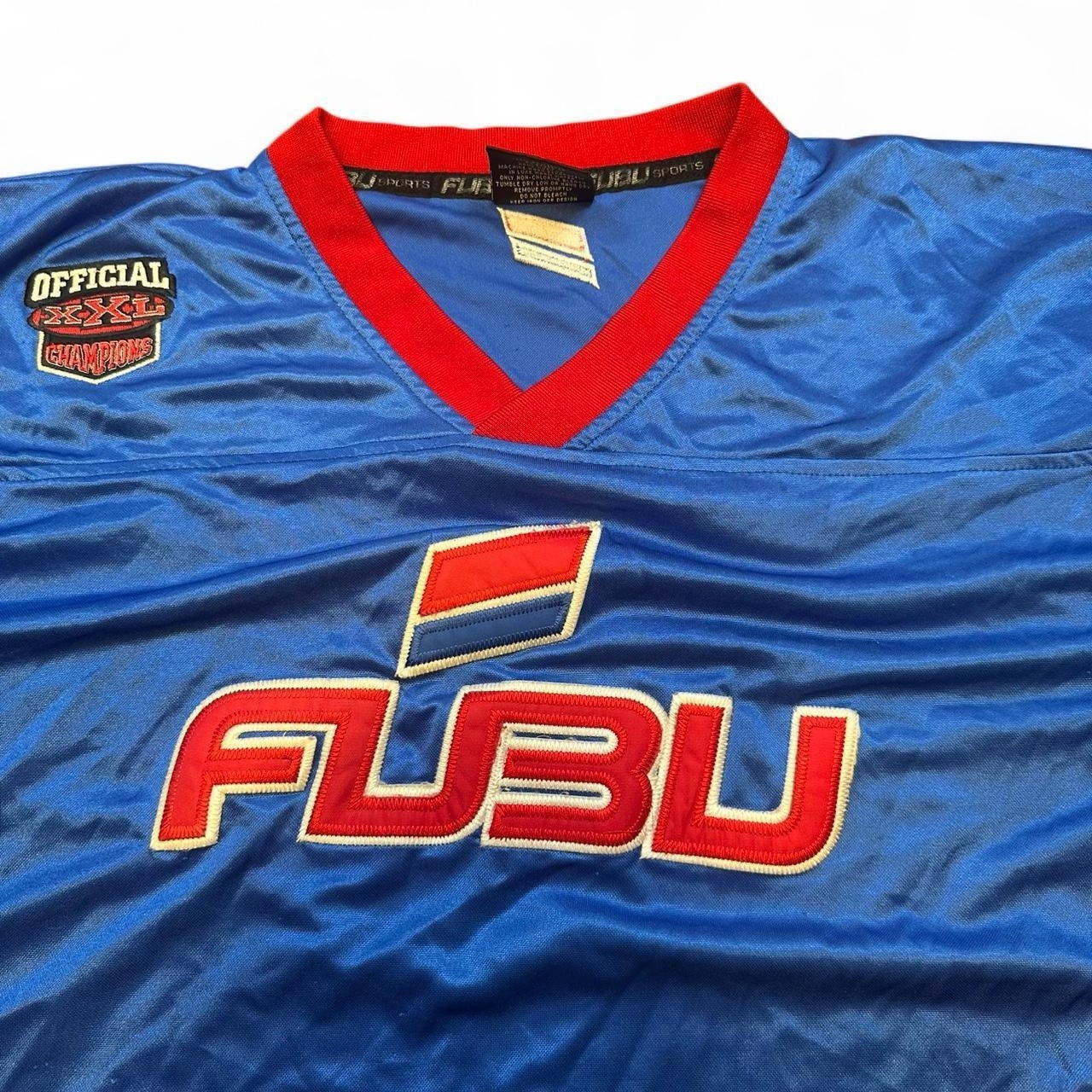 FUBU The Collection Y2K Men’s Blue and Red Jersey Size XXL gallery