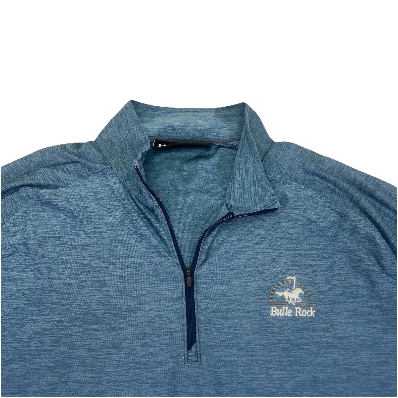 Under Armour Golf 1/4 Zip BULLE ROCK GC Men L Blue Heather Pullover Long Sleeve gallery