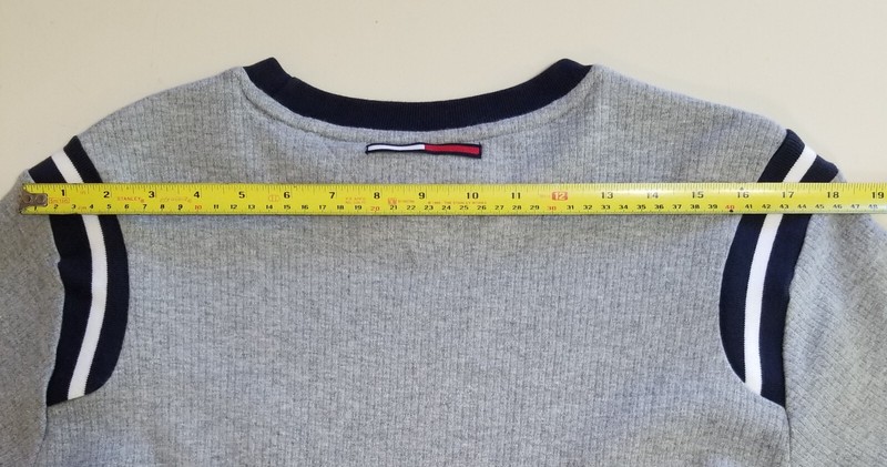 Tommy JEANS Hilfiger Gray Flag Logo S/S Ribbed Shirt Top Men's Sz M gallery