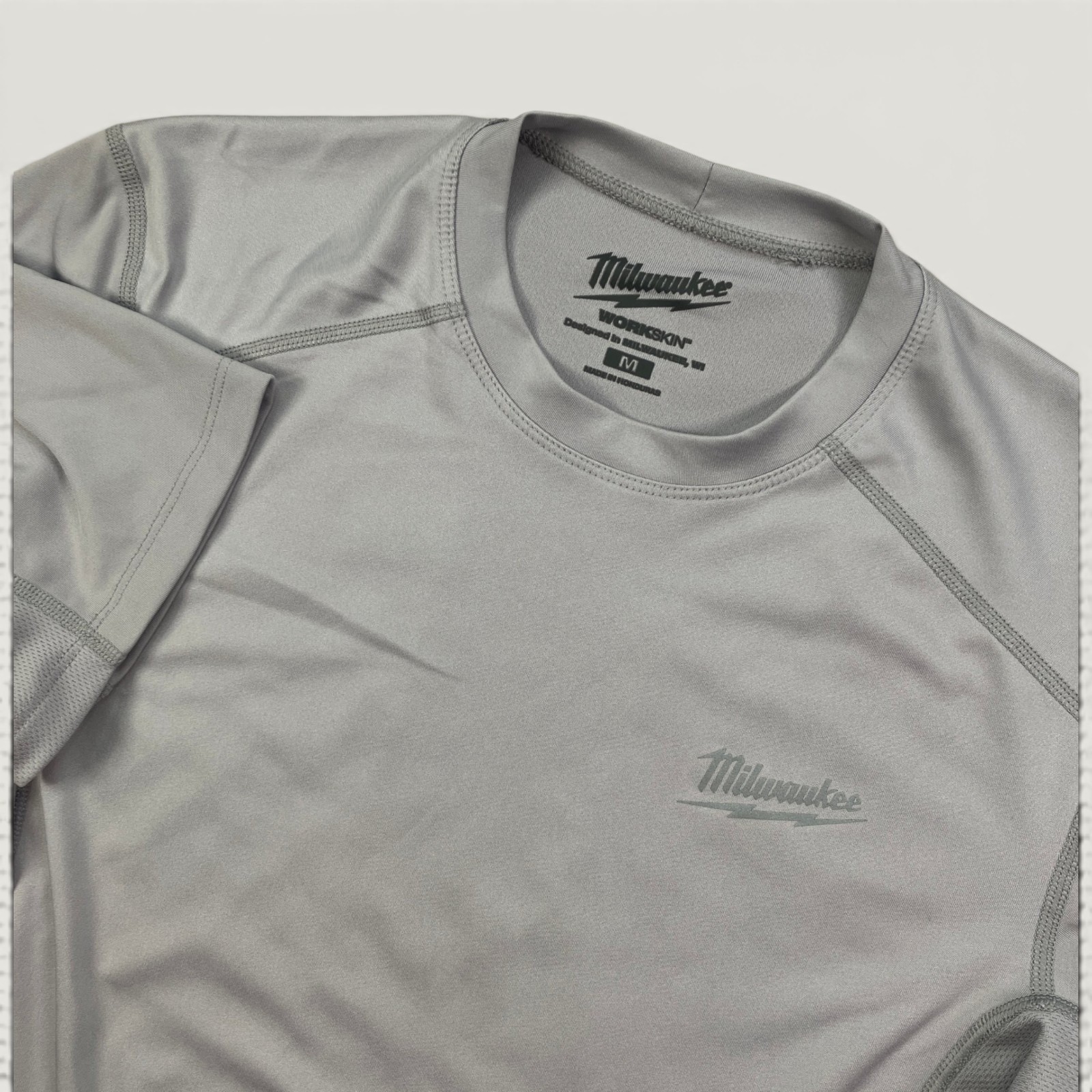 Milwaukee Mens M Workskin Performance Shirt Grey Short Sleeve Base Layer 411G gallery