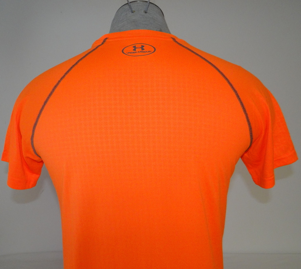Under Armour UA Tech Orange Patterned Short Sleeve Athletic Shirt Men's NWT gallery