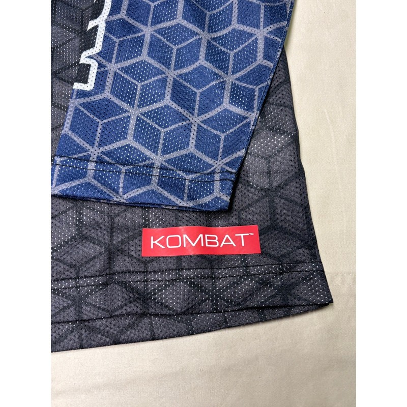 NWT Kappa Kombat Stealth Jersey Mens Large Blue Black Geometric Mesh 4540480991 gallery