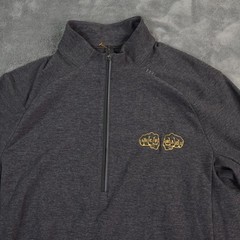 Lululemon Surge Pullover Mens Gray Half-Zip Elite 8 Self Made Fists Workout