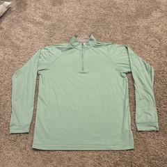 johnnie-O Freeborne Performance 1/4 Zip Pullover Barrels Blue Size Small S Golf