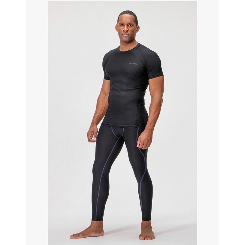 DEVOPS 3 Pack Men XL Compression Shirts Black Short Sleeve Athletic Workout Tops gallery