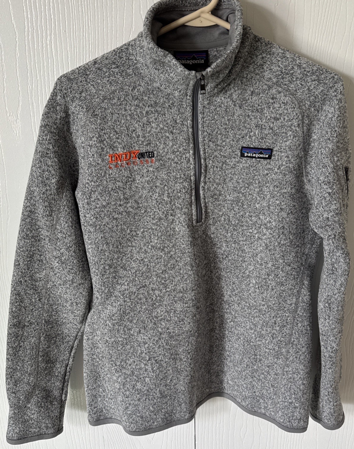Pantagonia Quarter Zip Pullover Medium Men's INDY UNITED LACROSSE Stitching Logo gallery