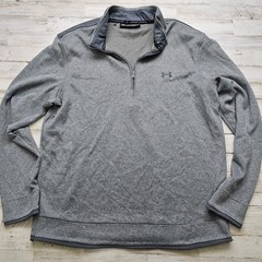 Under Armour Sweater Fleece 1/4 Zip Golf Pullover Gray Jacket Men’s XL Coldgear