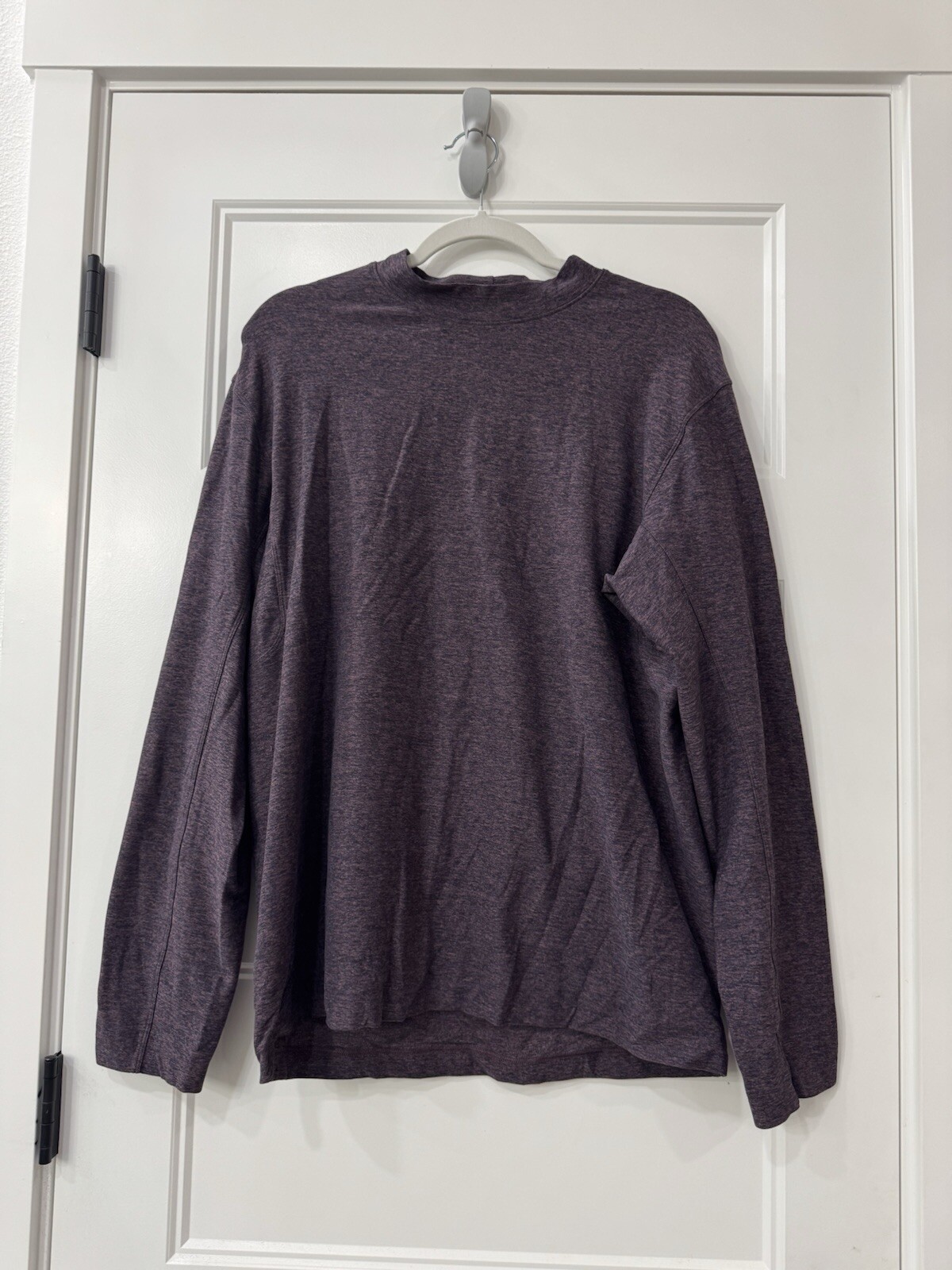 Lululemon Rulu Mock Neck Long Sleeve Shirt Heathered Arctic Plum Size Large gallery