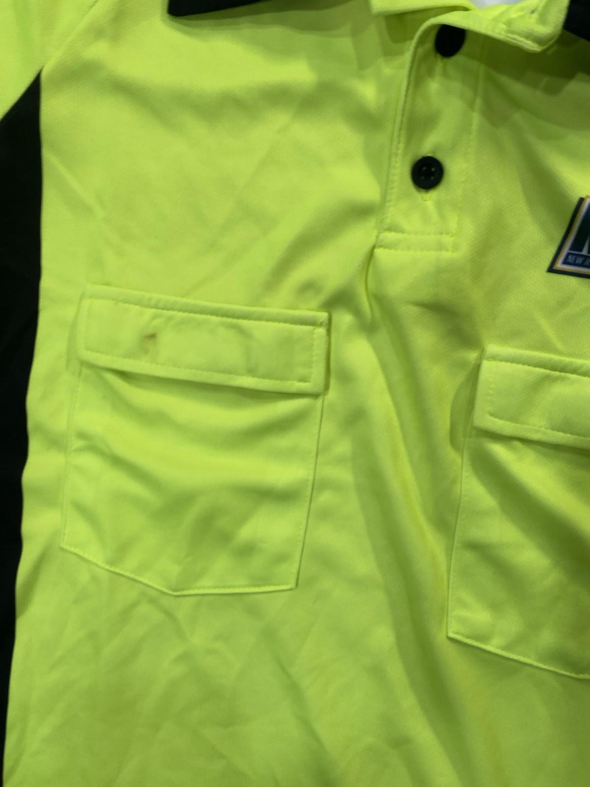 Cliff Keen Athletic Shirt Women’s Small Yellow Black Referee ButtonPolo Made USA gallery