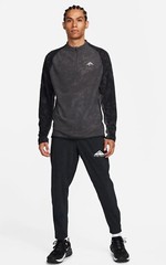 Nike Trail Dri-Fit Mens Size L Gray Lightweight 1/2 Zip Running FB7535-060