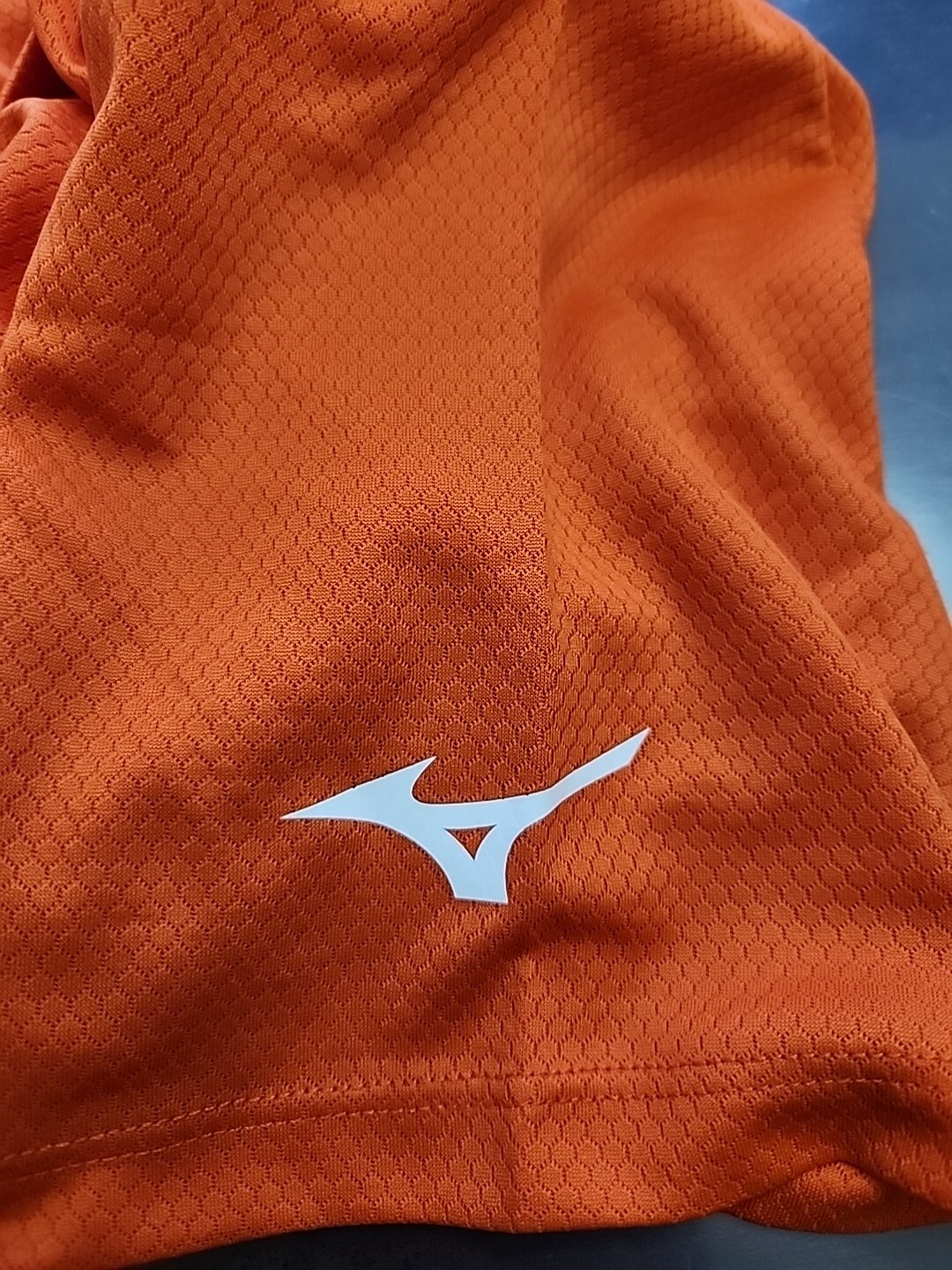 Mizuno Performance Tee Shirt Mens XS Orange Textured Athletic NEW gallery