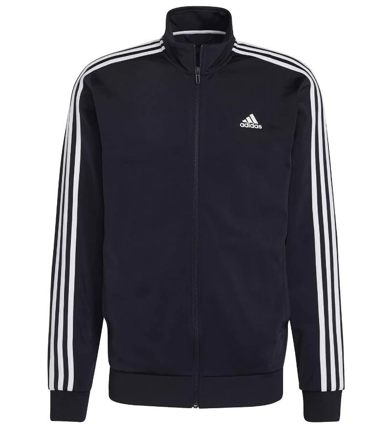 NWT MEN'S ADIDAS H46100 M 3- STRIPE FULL ZIP TRACK NAVY/WHITE TOP JACKET gallery